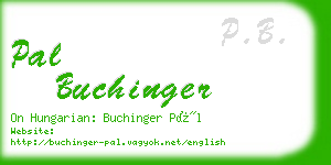 pal buchinger business card